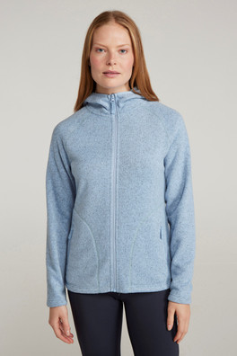 Nevis Womens Full Zip Hoodie - Pale Blue