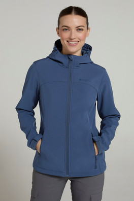 Exodus Womens Water Resistant Softshell Jacket - Blue
