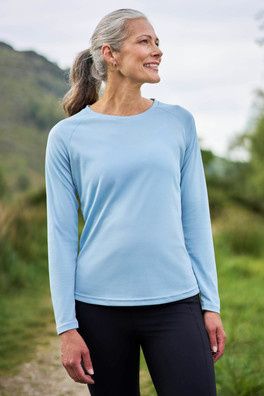 Endurance Womens Long Sleeve Top - Pale Blue