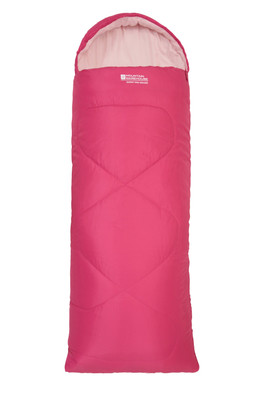 Summit Mini Square Kids Sleeping Bag - Bright Pink