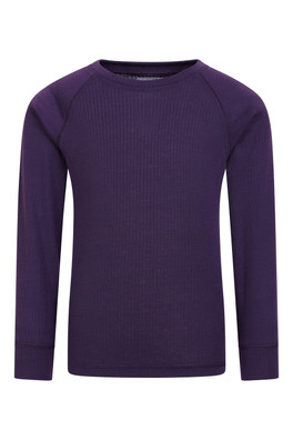 Talus Kids Base Layer Top - Dark Purple