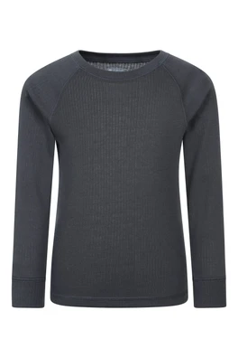 Talus Kids Base Layer Top - Charcoal