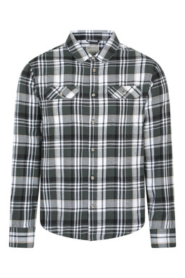 Trace Mens Flannel Long Sleeve Shirt - Bright Green