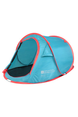 Pop-Up Single Skin 2 Man Tent - Light Blue