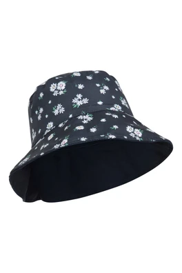 Reversible Womens Printed Bucket Hat - Blue