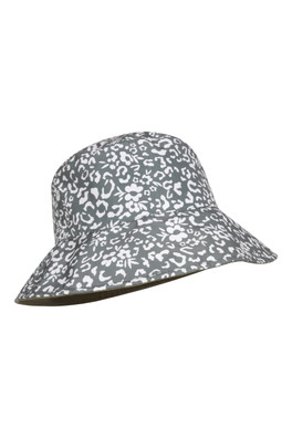 Reversible Womens Printed Bucket Hat - Dark Green