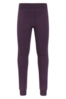 Kids Fluffy Fleece Lined Leggings - Purple