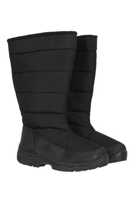 Icey Womens Long Snow Boots - Black