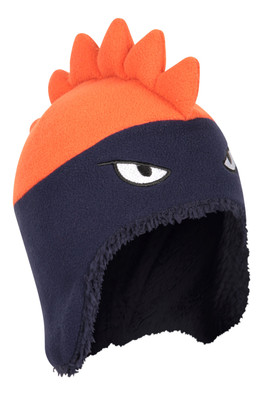 Dino Fleece Junior Hat - Orange