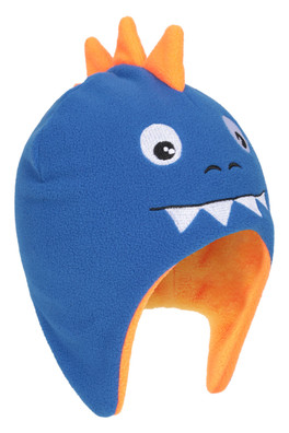 Dino Fleece Junior Hat - Blue