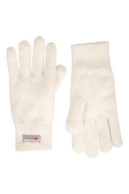 Thinsulate Womens Knitted Gloves - White