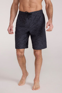 Ocean Printed Mens Boardshorts - Dark Grey