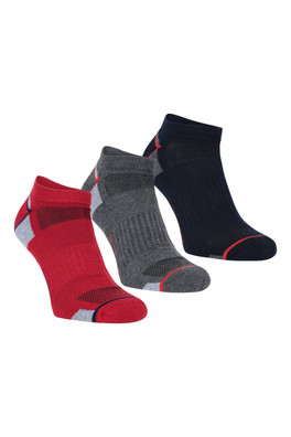IsoCool Performance Mens Trainer Socks 3-Pack - Red