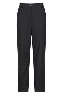 Winter Trek II Womens Fleece Lined Trousers - Short Length - Black