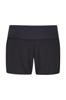 Zakti Womens Racing Heart Run Shorts - Black