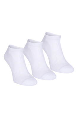 Cross The Line Mens Isocool Trainer Socks 3-Pack - White