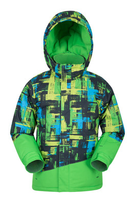 Veste de ski imprimée enfants Downhill - Citron