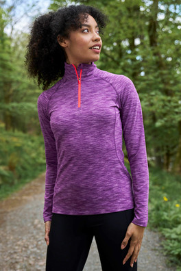 Bend & Stretch Womens Half-Zip Midlayer - Berry