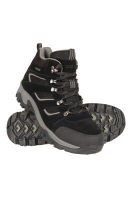 Voyage Mens Waterproof Walking Mid-Boots - Jet Black