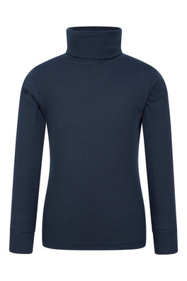 Talus Kids Roll Neck Top - Navy