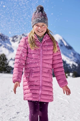 Florence Kids Longline Padded Jacket - Pink