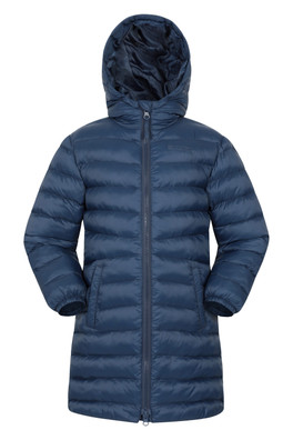 Florence Kids Longline Padded Jacket - Navy