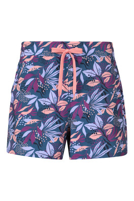 Patterned Womens Stretch Boardshorts - Short - Purple