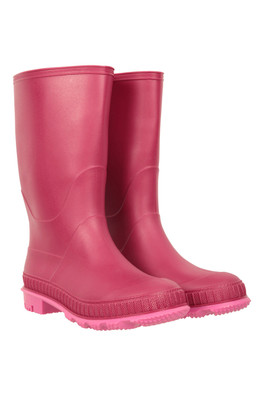 Plain Kids Wellies - Berry