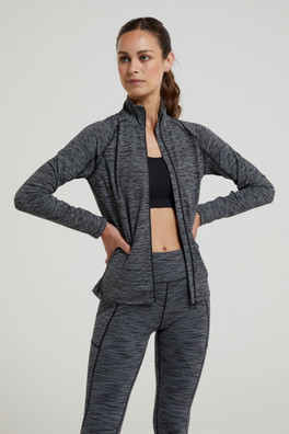 Bend & Stretch Womens Full-Zip Midlayer - Black