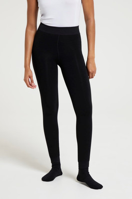 Fluffy Women's Fleece Lined IsoTherm Leggings - Black
