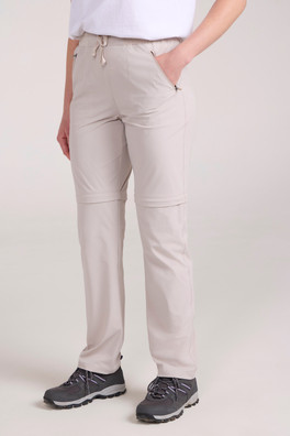 Explorer Womens Zip-Off Trousers - Beige
