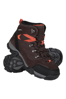 Trail Kids Waterproof Walking Boots - Brown