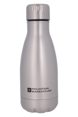Metallic Double-Walled Water Bottle - 260ml - Silver