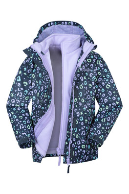Aries Printed Waterproof Kids 3-in-1 Jacket - Navy