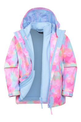 Veste Imperméable 3 IN 1 Aries Enfants - Rose Vif