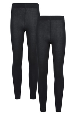 IsoTherm Brushed Womens Thermal Leggings Multipack - Black