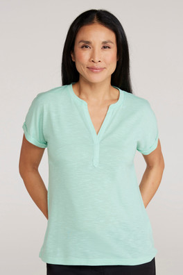 Agra Quick-Dry Womens Slub T-Shirt - Mint