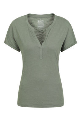 Agra Quick-Dry Womens Slub T-Shirt - Khaki