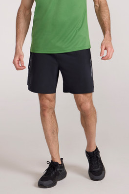 Motion Mens 2 in 1 Active Shorts - Black