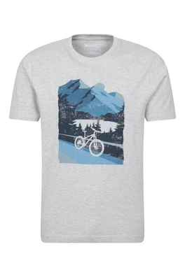 Bike Cotton Mens T-Shirt - Medium Grey