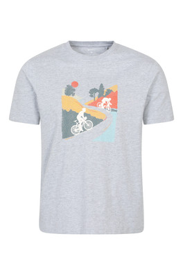 Bike Cotton Mens T-Shirt - Alloy Grey