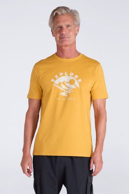 T-Shirt Mountain Explorer Homme - Moutarde