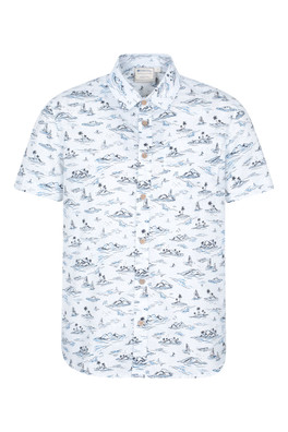 Preston Illustration Mens Shirt - White
