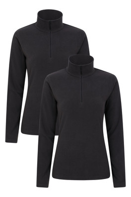 Camber Womens Half-Zip Fleece Multipack - Black