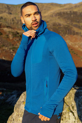Ultra Crevasse Mens Power Grid™ Fleece - Blue