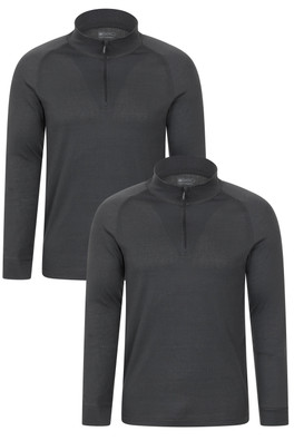 Talus Mens Base Layer Top Multipack - Charcoal