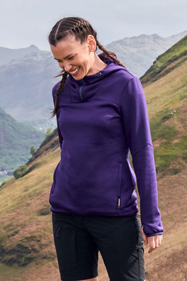 Ultra Descent Womens Hooded Fleece - Purple