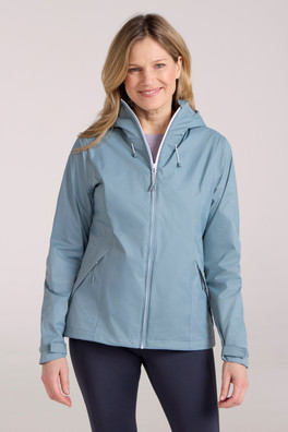 Swerve Womens Packaway Waterproof Jacket - Light Teal