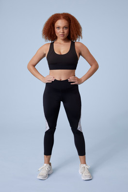 June Mid Support Bra - Black