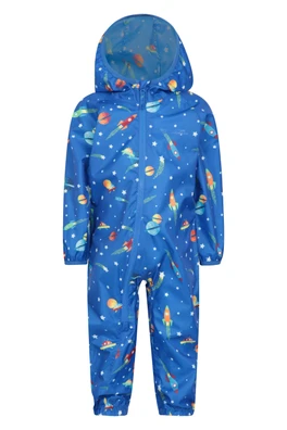 Printed Toddler Waterproof Rain Suit - Spacey Midnight